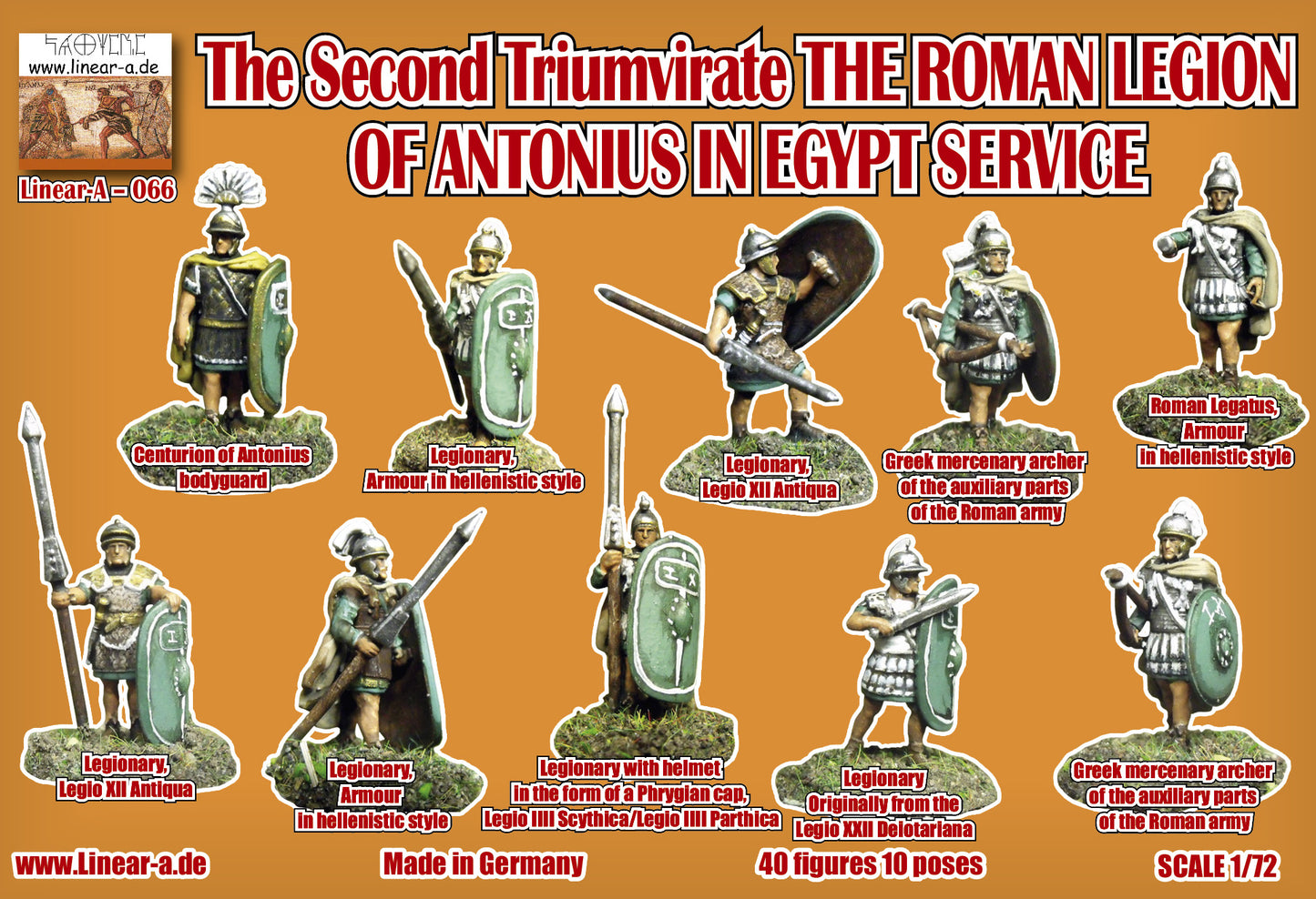 066 LINEAR THE ROMAN LEGION OF ANTONIUS IN EGYPT SERVICE 1/72