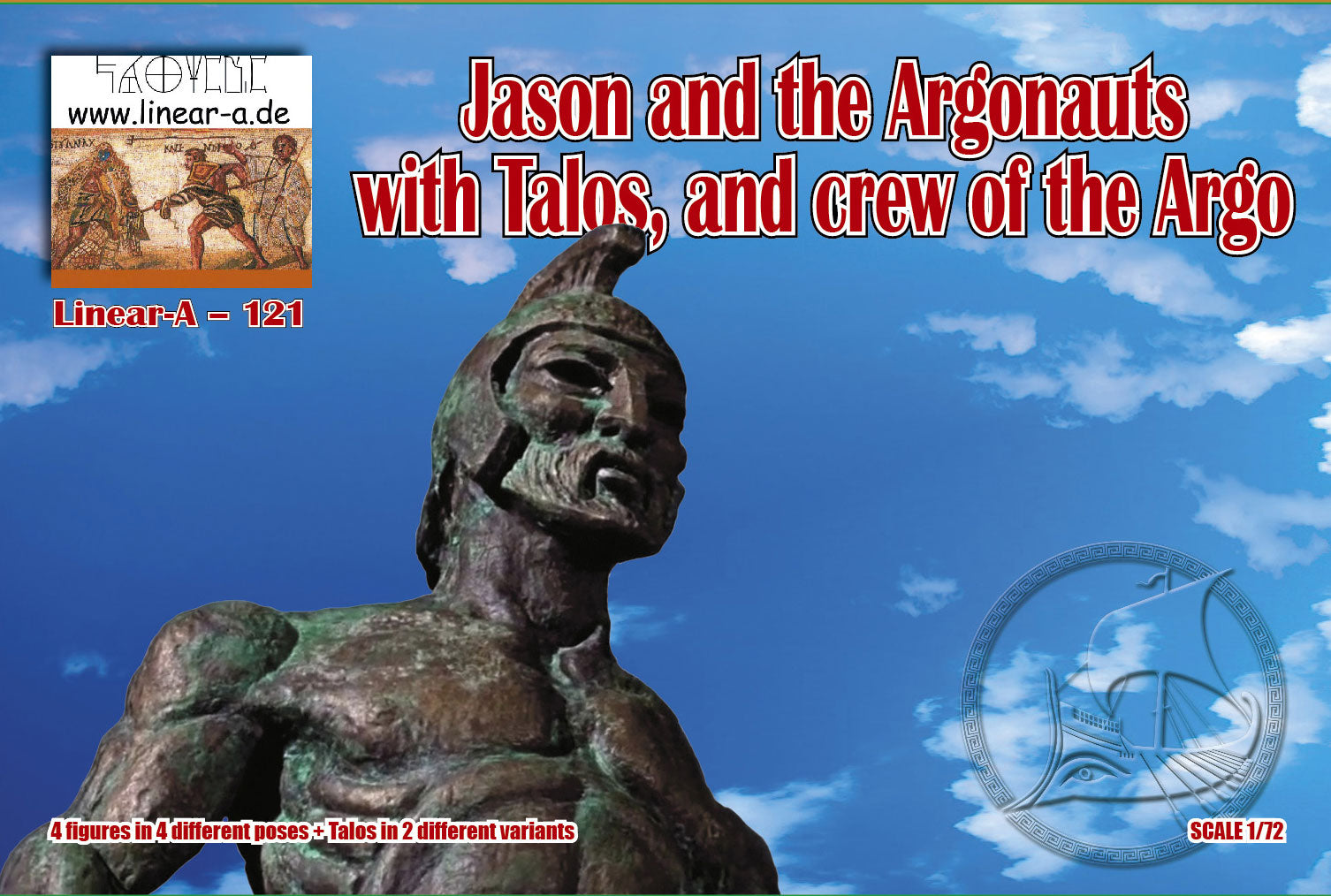 121 LINEAR JASON AND THE ARGONAUTS WITH TALOS CREW OF THE ARGO 1 72 W 121-linear-jason-and-the-argonauts-with-talos-crew-of-the-argo-1-72-w