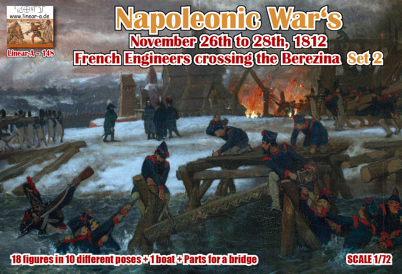 148 LINEAR Napoleonic Wars French Engineers crossing the Berezina Set 2 1/72