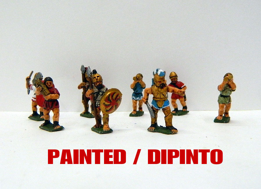 NO BRAND IN METALLO ETRUSCHI SET#B SCALA 1/72 PAINTED / DIPINTI