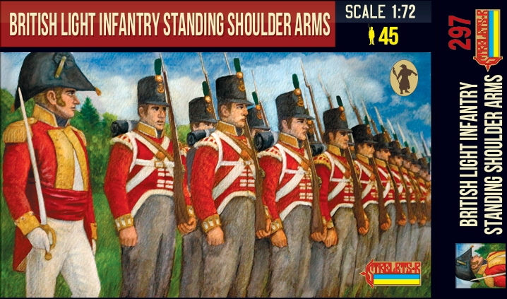 STR297 STRELETS British Light Infantry Standing Shoulder Arms Napoleonic 1/72