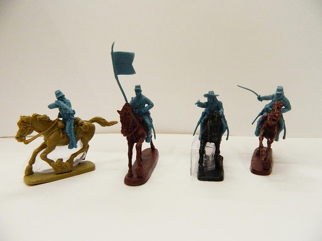 TSSD SET10 US CAVALRY WITH HORSES IN BLU 1/32 SETA