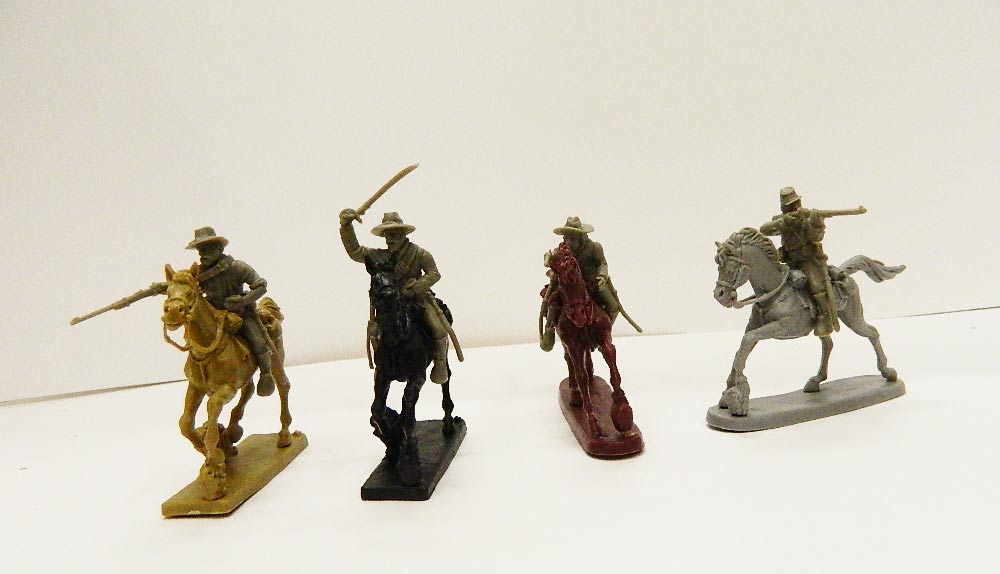 TSSD SET10B US CAVALRY WITH HORSES IN BLU SUDISTI 1/32 SETB
