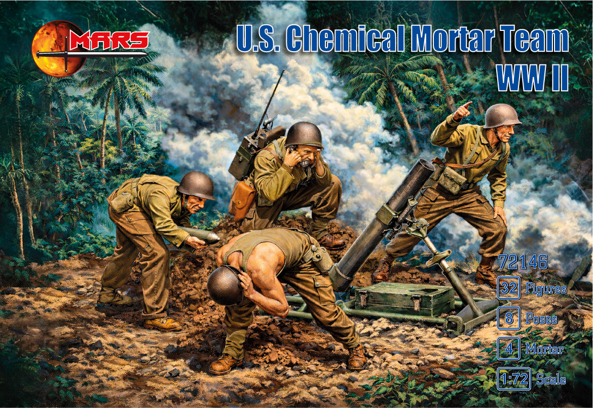 72146 MARS 1/72 U.S.Chemical Mortar Team WWII