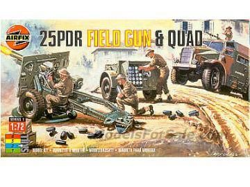01305 AIRFIX 1/72 25PDR FIELD GUN e QUAD