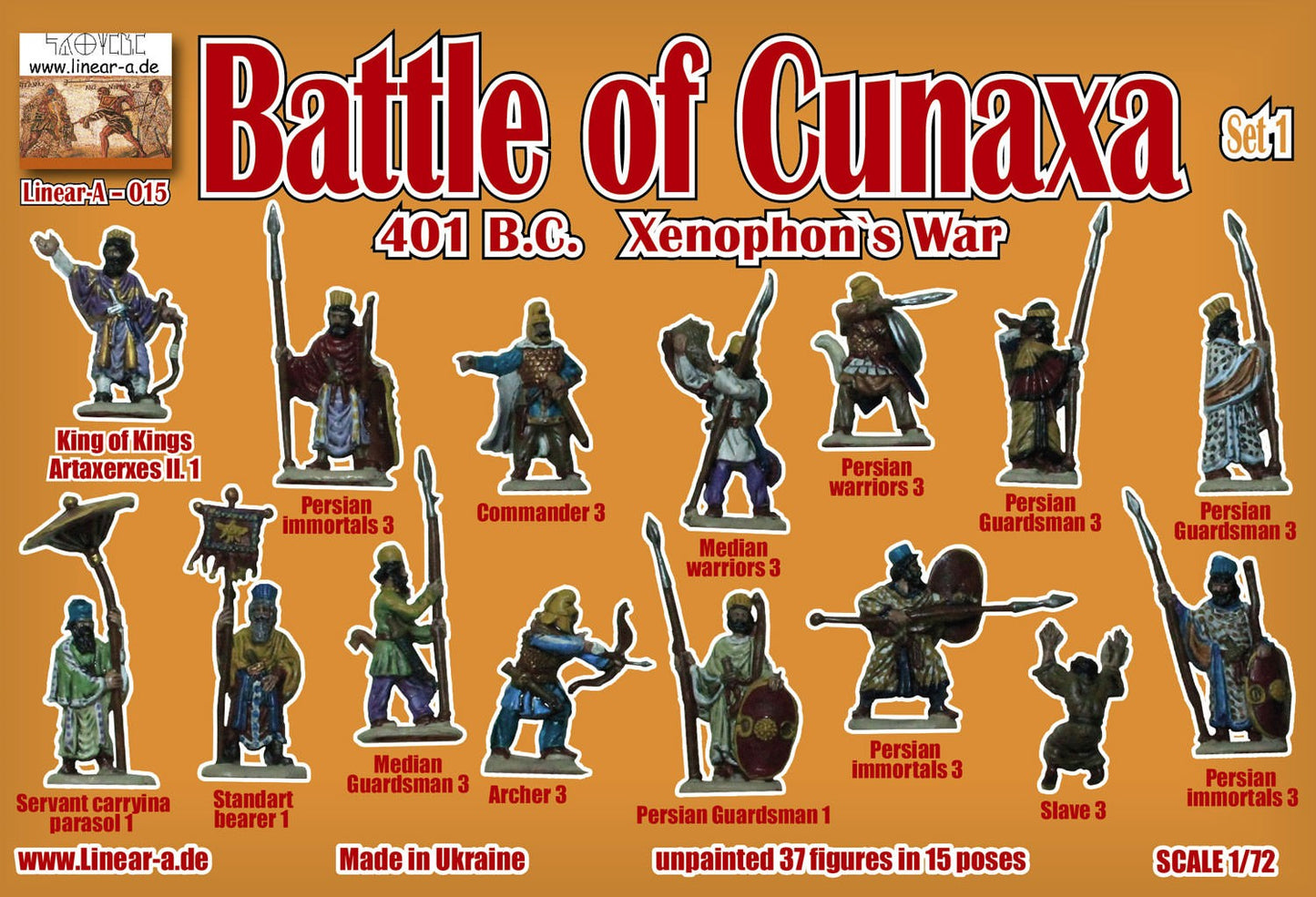 015 LINEAR "Battle of Cunaxa 401 BC - Xenophon`s War" Set 1 (Persian Warriors) scala 1/72