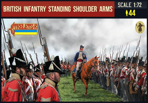 0202 STRELETS British Infantry Standing Shoulder Arms Napoleonic 1/72