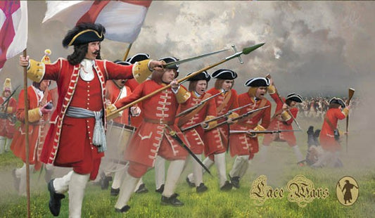 0231 STRELETS British Infantry in Attack 1701-1714 Spanish Succession War 1/72