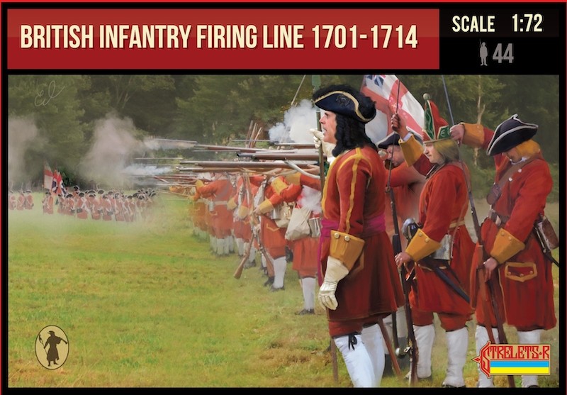 0232 STRELETS 1/72 British Infantry Firing Line 1701-1714 Spanish Succession War