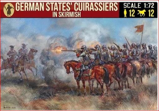 0268 STRELETS German States Cuirassiers in Skirmish Spanish Succession 1/72
