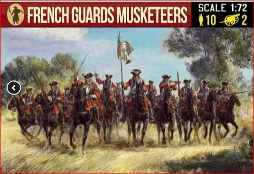 0242 STRELETS French Musketeers of the Guard War of the Spanish Succession 1/72