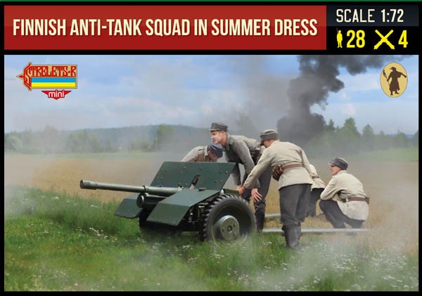 0245 STRELETS 1/72 Finnish Anti-Tank Squad in Summer Dress WWII