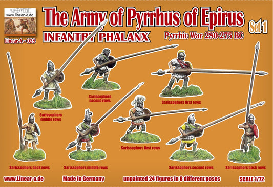 028 LINEAR The Army of Pyrrhus of Epirus INFANTRY PHALANX Set 1 1/72