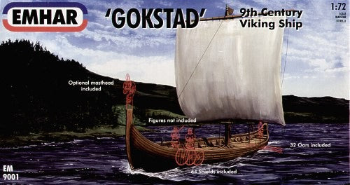 09001 EMHAR 1/72 Gokstad VIKING SHIP