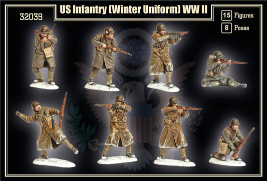 32039 MARS SCALA 1/32 U.S. Infantry in winter uniform (WWII) -NO BOX-SENZA SCATOLA