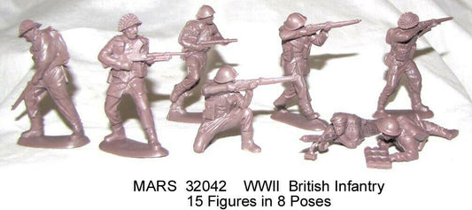32042 MARS SCALA 1/32  WWII BRITISH INFANTRY senza scatola