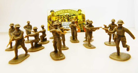5401 ARMIES IN PLASTIC 1/32 IN BAG WWI US ARMY DOUGHBOYS