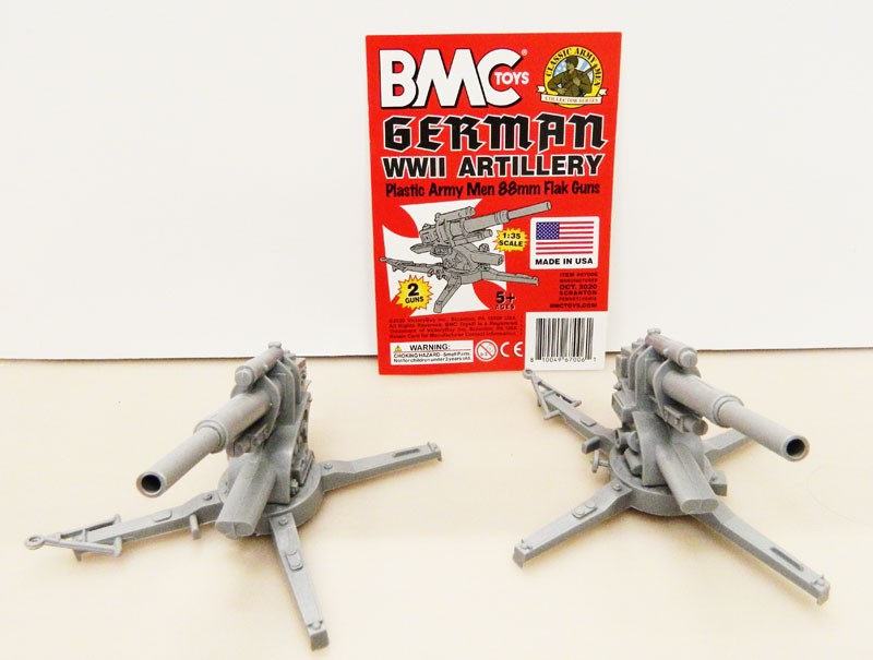67006 BMC German WWII Artillery Plastic army men 88mm flak guns 1/35