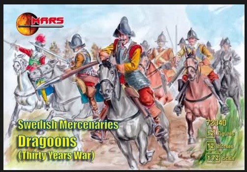 72040 MARS SCALA 1/72 Swedish Mercenaries Dragoons