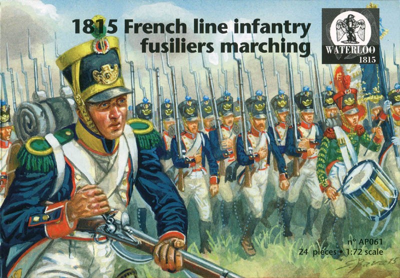 AP061 WATERLOO1815 French Line Infantry Fusiliers Marching SCALA 1/72