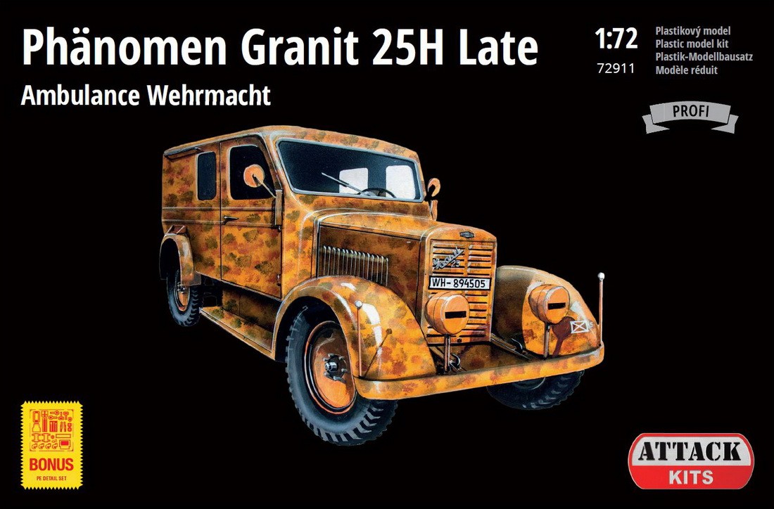 ATK72911 Attack Kits Phanomen Granit 25H Late Ambulance, Wehrmacht (new parts, p/e) 1/72