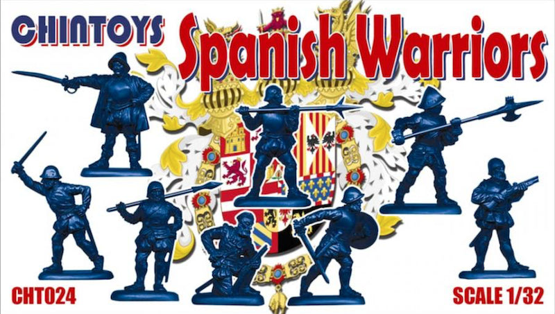 CHINTOYS CHT024 Spanish Warriors 16 c (NO BOX. THIS IS IN A POLYTHENE BAG WITH CARD)1/32