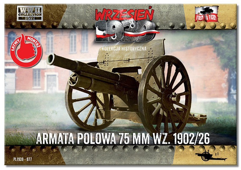 FTF077 FIRST TO FIGHT KITS Field Gun 75mm wz.1902/26 1/72
