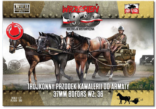 FTF099 FIRST TO FIGHT KITS Three-horse cavalry carriage for 37mm Bofors wz. 36 1/72