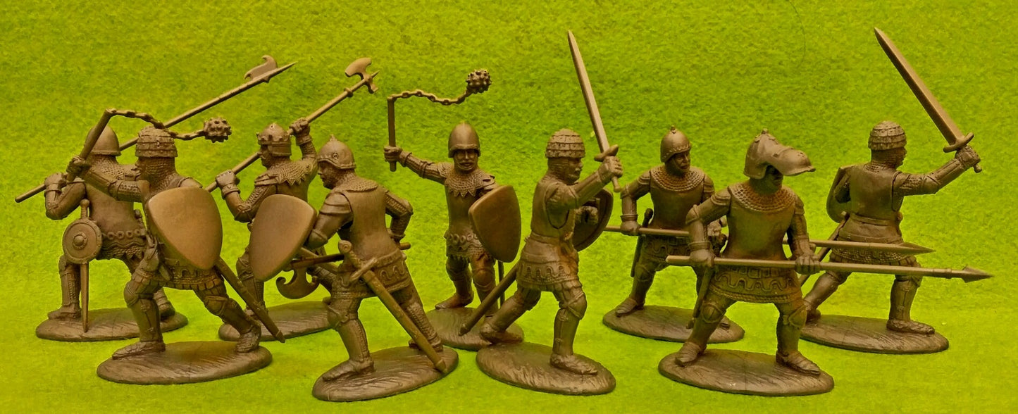HYW03W EXPEDITIONARY 1/32 FRENCH DISMOUNTED MEN-AT-ARMS & ARMATI