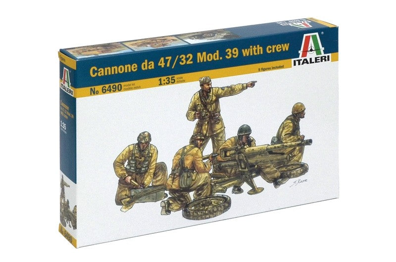ITALERI 6490 scala 1/35 Cannone da 47/32 Mod. 39 with crew DA MONTARE