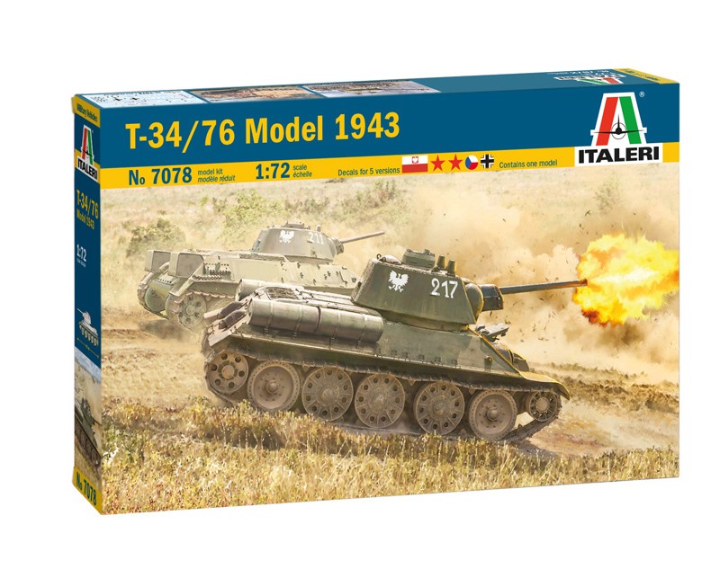 ITALERI 7078 T-34/76 sovietico Modello 1943 1/72