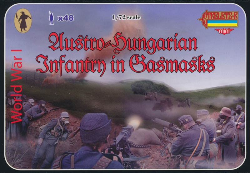 M059 STRELETS SCALA 1/72 Austro-Hungarian Infantry in Gas Masks WWI