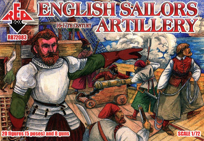 REDBOX 72083 English Sailors Artillery 16-17th Century