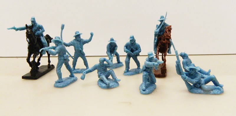 TSSD SET12 UNION ARTILLERY CAVALRY WOUNDED IN BLU 1/32