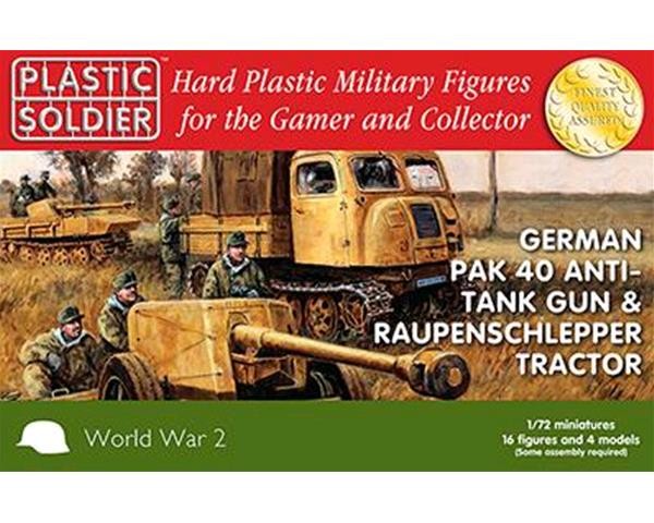 WW2G20005 THE PLASTIC SOLDIER COMPANY 1/72 Pak 40 and Raupenschlepper Ost (2 camion + 2 cannoni)