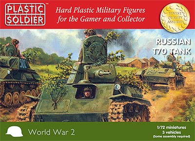 WW2V20009 THE PLASTIC SOLDIER COMPANY SCALA 1/72 Soviet T-70 Tank.