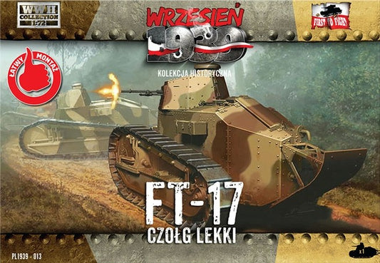 WWH013  FIRST TO FIGHT KITS FT-17 light tank with octagonal turret and a machine gun