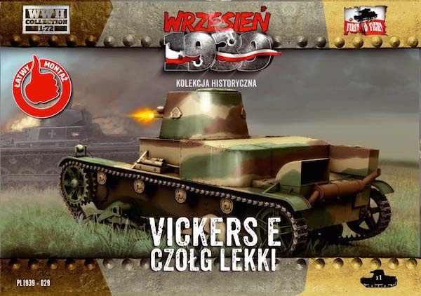 WWH029 FIRST TO FIGHT KITS Vickers single turret SCALA 1/72 WWII