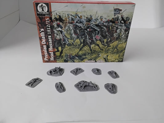 AP032b WATERLOO1815 PRUSSIAN DEATH'S HEAD HUSSARS  con morti  1/72