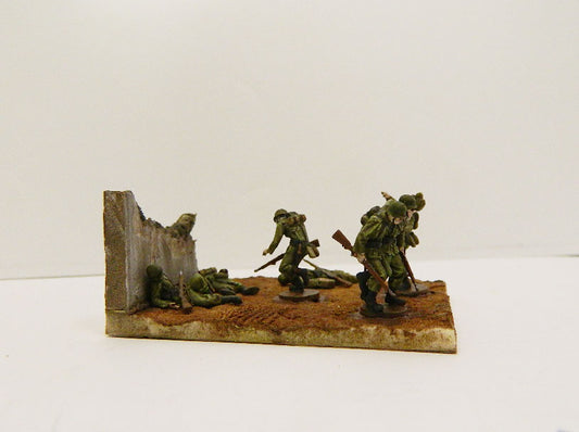 MODEL 3D INT GER01 DIORAMA DIPINTO GERMAN INFANTRY WWII  1/72