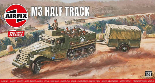 AX02318V AIRFIX 1/72 M3A1 White half Track Personel Carrier and 1 ton trailer 'Vintage Classic series'