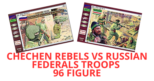 Gr018n ORION  OFFERTA 2 SCATOLE   chechen rebels vs russian federals troops 96 figure