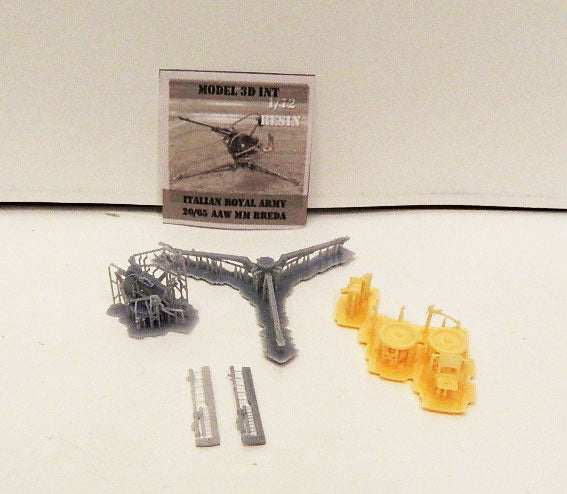 FLOR7 ROYAL ITALIAN ARMY 20/65 AAW MM BREDA 1/72 MODEL 3D INT