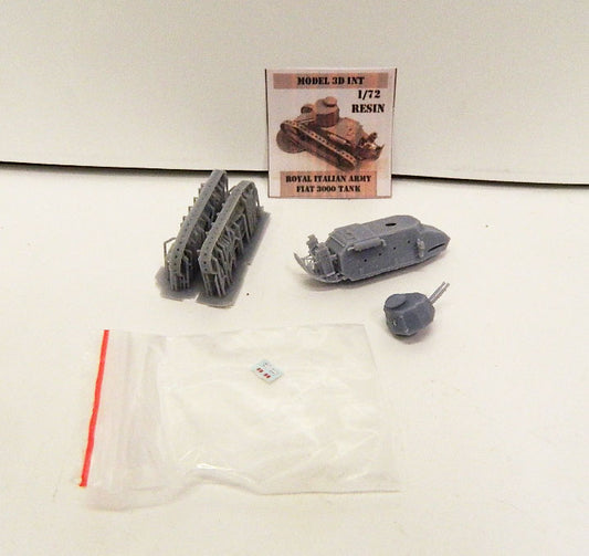 FLOR34 ITALIAN ROYAL ARMY  FIAT 3000 TANK  1/72  MODEL 3D INT