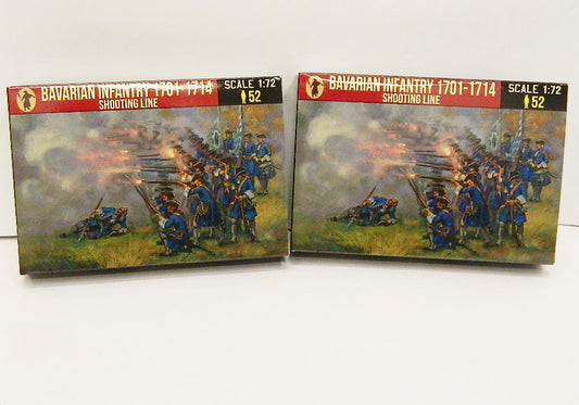 GR039_2025 2 SCATOLE STRELETS COD. 262 1701-1714 BAVARIAN INFANTRY SHOOTING LINE 1/72