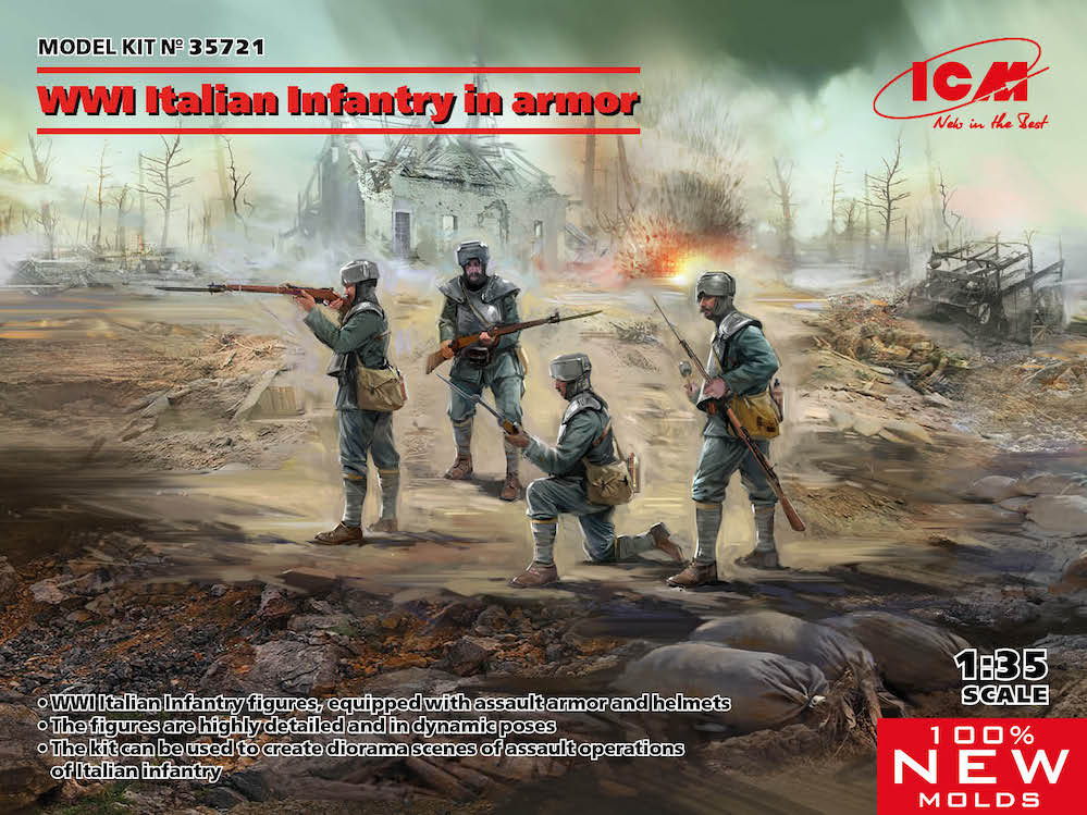 35721 ICM WWI Italian Infantry in armor SCALA 1/35
