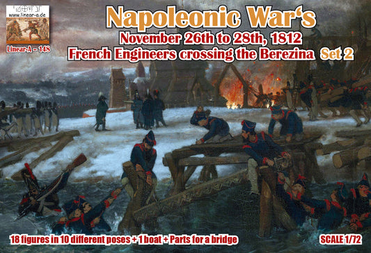 148 LINEAR Napoleonic Wars French Engineers crossing the Berezina Set 2 1/72
