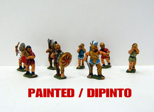 NO BRAND  IN METALLO  ETRUSCHI SET#B  SCALA 1/72 PAINTED / DIPINTI
