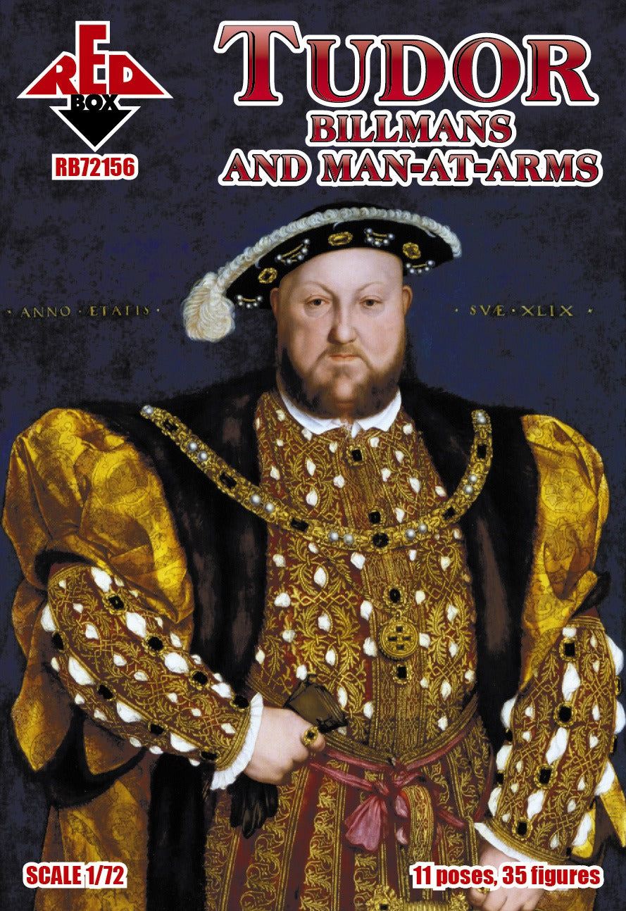 REDBOX 72156 Tudor Billmen and Men-At-Arms . 11 poses, 35 figures