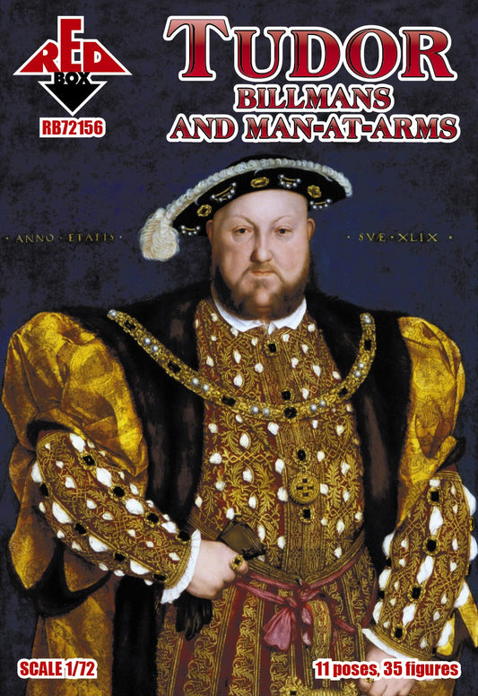 REDBOX 72156 Tudor Billmen and Men-At-Arms . 11 poses, 35 figures